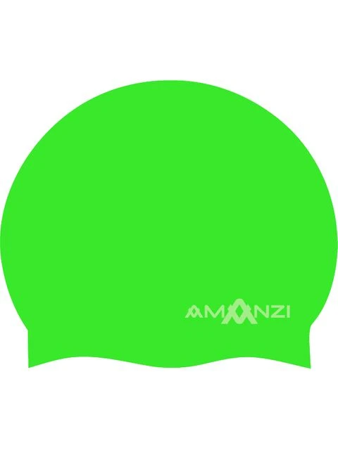 AMANZI Signature Swim Cap - Neon Green 1 AMANZI Signature Swim Cap - Neon Green