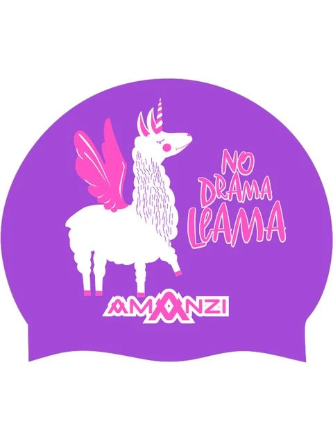 AMANZI Swim Cap - No Drama Llama 1 AMANZI Swim Cap - No Drama Llama