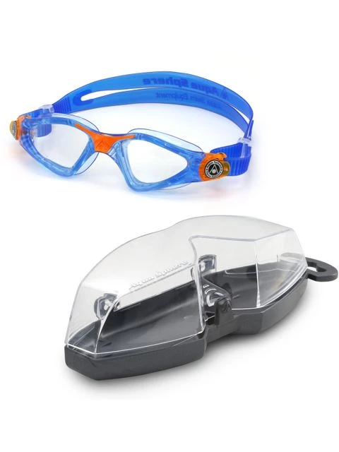 Aqua Sphere Kayenne Junior Clear Goggles - Blue & Orange 6 Aqua Sphere Kayenne Junior Clear Goggles - Blue & Orange - Image 6