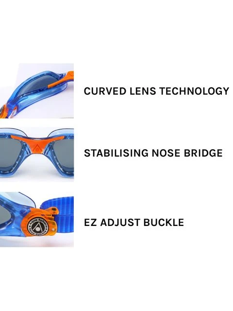 Aqua Sphere Kayenne Junior Clear Goggles - Blue & Orange 7 Aqua Sphere Kayenne Junior Clear Goggles - Blue & Orange - Image 7