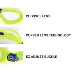 Aqua Sphere Seal Kid 2.0 Clear Swim Mask - Lime -Swimmer Store aqua sphere seal kid 20 clear swim mask lime 186010