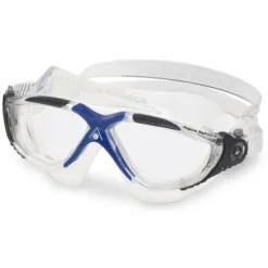 Aqua Sphere Vista Clear Swim Mask - Blue & Grey