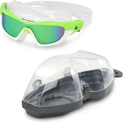 Aqua Sphere Vista Pro Titanium Mirror Goggles - Green & White -Swimmer Store aqua sphere vista pro titanium mirror goggles green white 187030 6