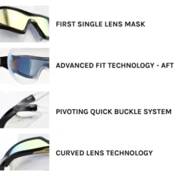 Aqua Sphere Vista Pro Titanium Mirror Goggles - Green & White -Swimmer Store aqua sphere vista pro titanium mirror goggles green white 187030 7