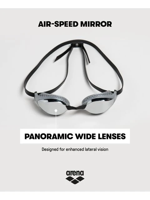 Arena Airspeed Mirror Goggles - Silver & Black 3 Arena Airspeed Mirror Goggles - Silver & Black - Image 3