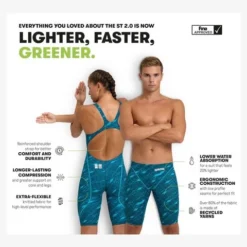 Arena Powerskin ST NEXT Jammers - Clean Sea Blue -Swimmer Store arena powerskin st next jammers clean sea blue 006351 101 11