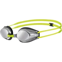 Arena Tracks Junior Mirrored Goggles - Black & Fluro Yellow