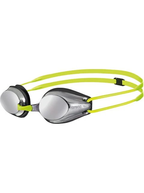 Arena Tracks Junior Mirrored Goggles - Black & Fluro Yellow 1 Arena Tracks Junior Mirrored Goggles - Black & Fluro Yellow