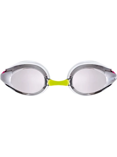 Arena Tracks Junior Mirrored Goggles - White & Fuchsia 2 Arena Tracks Junior Mirrored Goggles - White & Fuchsia - Image 2