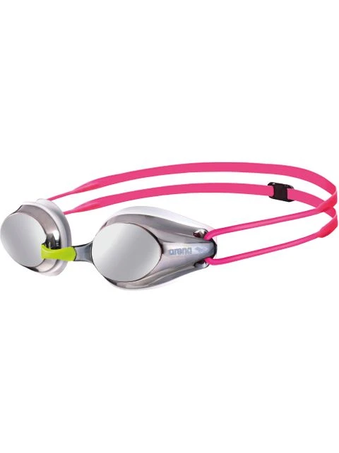 Arena Tracks Junior Mirrored Goggles - White & Fuchsia 1 Arena Tracks Junior Mirrored Goggles - White & Fuchsia