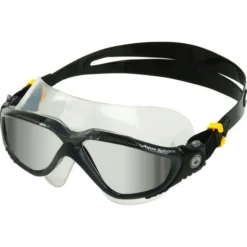 Aqua Sphere Vista Swim Mask - Titanium Silver Mirror/Dark Grey/Black
