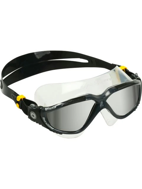 Aqua Sphere Vista Swim Mask - Titanium Silver Mirror/Dark Grey/Black 4 Aqua Sphere Vista Swim Mask - Titanium Silver Mirror/Dark Grey/Black - Image 4