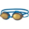 Zoggs Racespex Rainbow Mirror Goggles - Mirrored Gold/Navy/Blue