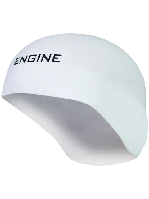 Engine Dome Race Swim Cap - White 1 Engine Dome Race Swim Cap - White