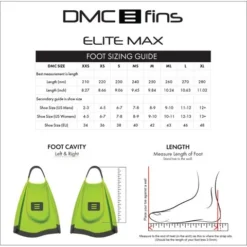 DMC Fins Elite Max Fins - Charcoal/Fluoro -Swimmer Store fluoro dmcem cf 4