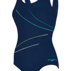 Zoggs Macmasters Scoopback One Piece - Navy/Petrol