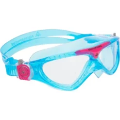 Aqua Sphere Vista Junior Swim Mask - Clear/Turquoise/Pink -Swimmer Store pink 197780 2