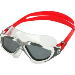 Aqua Sphere Vista Swim Mask - Smoke/White/Grey/Red