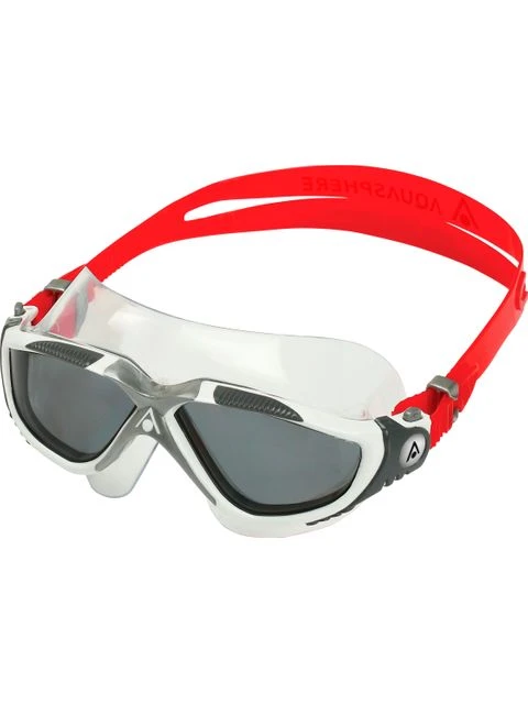 Aqua Sphere Vista Swim Mask - Smoke/White/Grey/Red 1 Aqua Sphere Vista Swim Mask - Smoke/White/Grey/Red