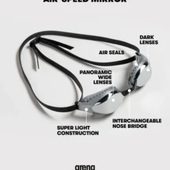 Arena Airspeed Goggles - Silver Mirror/Silver -Swimmer Store silver 003151 101 11