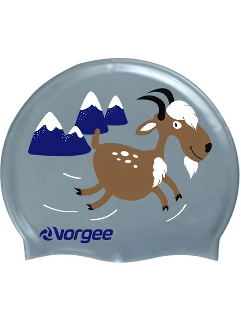 Vorgee Junior Character Swim Cap - Mountain Goat 1 Vorgee Junior Character Swim Cap - Mountain Goat