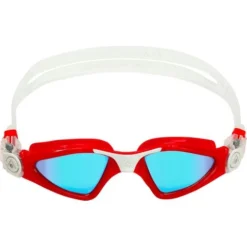 Aqua Sphere Kayenne Goggles Compact Fit - Blue Titanium Mirror/Red/White -Swimmer Store white 191670 4