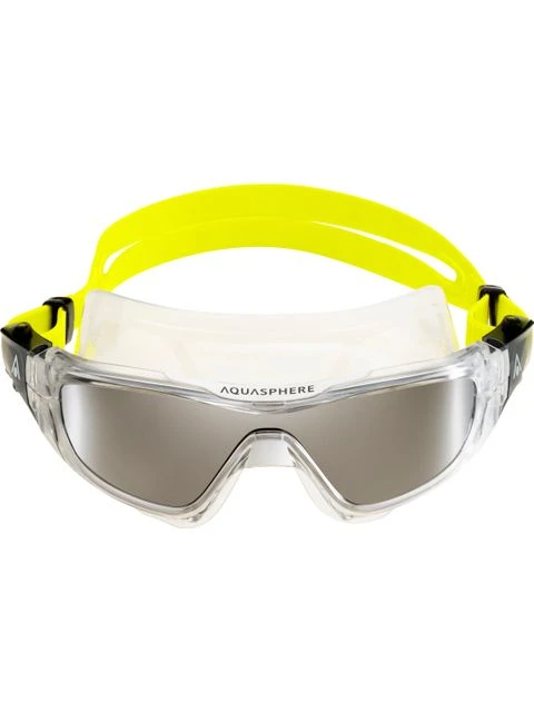 Aqua Sphere Vista Pro Swim Mask - Silver Titanium Mirror/Clear/Yellow 2 Aqua Sphere Vista Pro Swim Mask - Silver Titanium Mirror/Clear/Yellow - Image 2