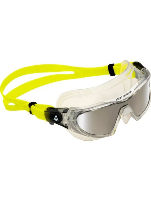 Aqua Sphere Vista Pro Swim Mask - Silver Titanium Mirror/Clear/Yellow 3 Aqua Sphere Vista Pro Swim Mask - Silver Titanium Mirror/Clear/Yellow - Image 3
