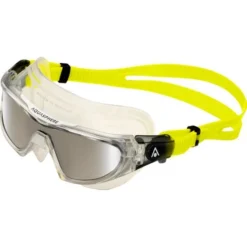 Aqua Sphere Vista Pro Swim Mask - Silver Titanium Mirror/Clear/Yellow