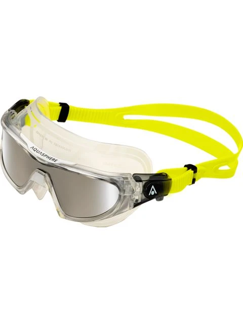Aqua Sphere Vista Pro Swim Mask - Silver Titanium Mirror/Clear/Yellow 1 Aqua Sphere Vista Pro Swim Mask - Silver Titanium Mirror/Clear/Yellow