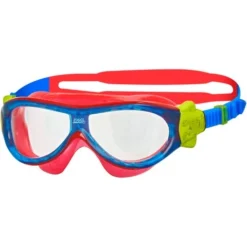 Zoggs Phantom Kids Swim Mask - Clear/Blue/Red