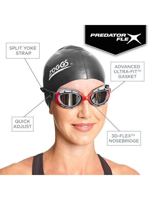 Zoggs Predator Flex Polarized Ultra Goggles Small Fit - Copper/Black/Blue 7 Zoggs Predator Flex Polarized Ultra Goggles Small Fit - Copper/Black/Blue - Image 7