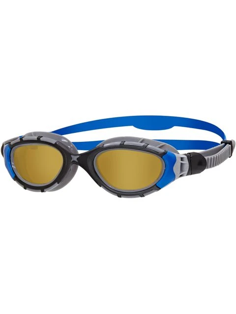 Zoggs Predator Flex Polarized Ultra Goggles Small Fit - Copper/Black/Blue 1 Zoggs Predator Flex Polarized Ultra Goggles Small Fit - Copper/Black/Blue