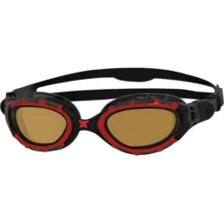 Zoggs Predator Flex Polarized Ultra Goggles Small Fit - Copper/Red/Black