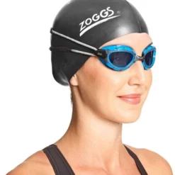 Zoggs Predator Goggles Small Fit - Smoke/Blue/Black -Swimmer Store zoggs predator smoked goggles small fit blue black 335862 6