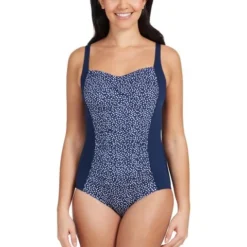 Zoggs Ruched Front One Piece - Martinique -Swimmer Store zoggs ruched front one piece martinique 462355 mtnq